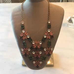 Stella & Dot Unique Pink/Green Statement Necklace